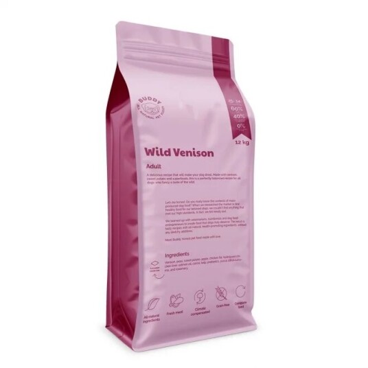 Buddy Petfoods Wild Venison 12 kg (2 kg)