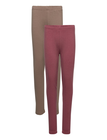 Minymo Sweat Leggings W.aop (2-Pack) Brown 92 Minymo Sweat Leggings W.aop (2-Pack) Brown 92