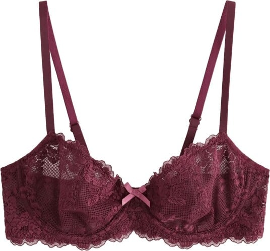 Lindex Ella M – Senna Unpadded Bra DARK DUSTY RED 75 E