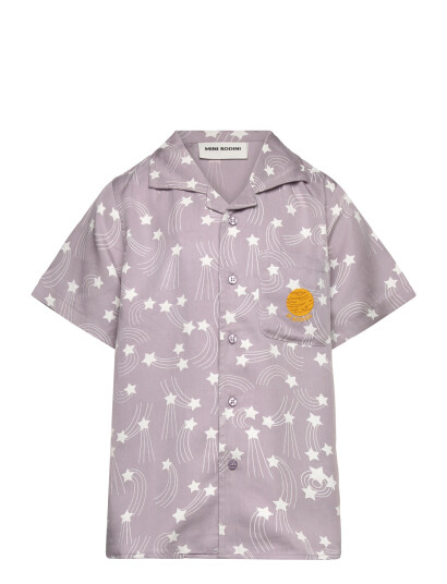 Mini Rodini Starfall Aop Woven Shirt Purple 104/110