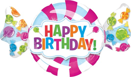 Folat Folieballong Godteri Happy Birthday 3161775