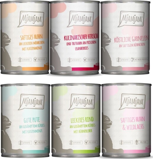 Mjamjam Våtfôr Mixpack Blanding 6 Varianter 6 X 400 G