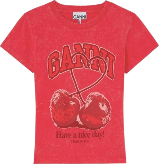 Ganni Dame Topper Rød XS, Ganni Dame Topper Rød XS,
