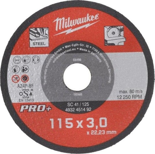 Milwaukee SCS 41 PRO+ Kappeskive 115x3 mm, Maskintilbehør & forbruk