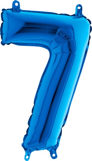 Ballongkungen Tallballong Mini Blå Metallic Tallet 7 14007B