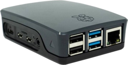 Raspberry Pi 4 B plastkoffert i svart ABS