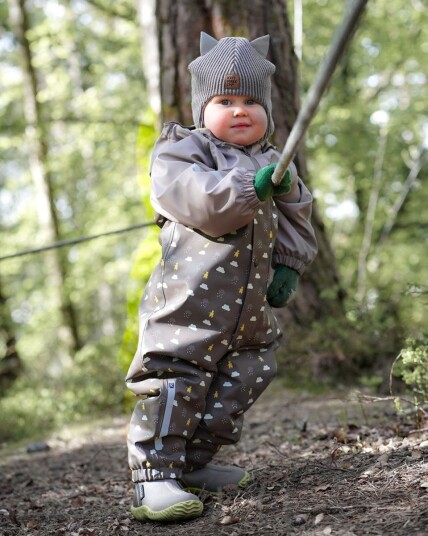 Kattnakken Babyregndress Pytt Grå 68