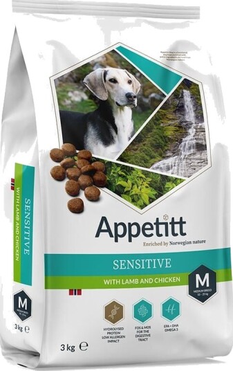 Appetitt Sensitive Lammemiddag Tørrfôr for Medium Raser 12 kg Appetitt Sensitive Lammemiddag Tørrfôr for Medium Raser 12 kg