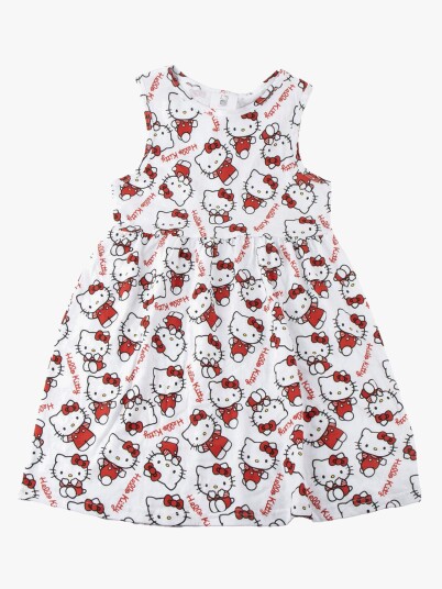 Hello Kitty Kjole Hvit 128 134
