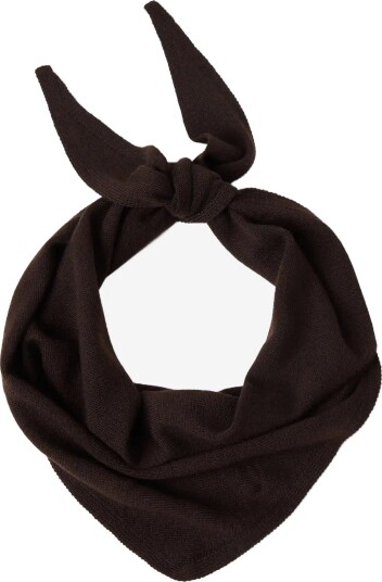 Lindex Triangle Scarf In Merino Wool DARK BROWN One Size