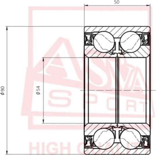 Hjullager ASVA DACM54900050