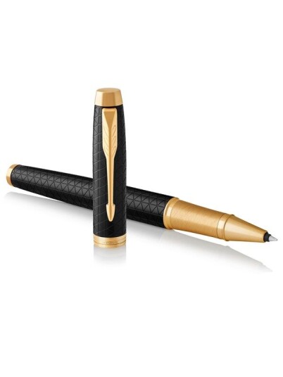 Parker IM Rollerball Pen  Premium Svart  Fine Point Svart Ink  Gift Box