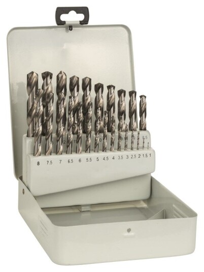Bosch 25-delers metallkassett, metallbor-sett HSS-G, DIN 338, 135° 1-13 mm, 135°
