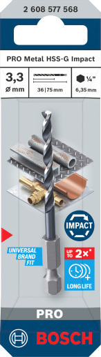 Bosch Tilbehør Metall-Spiralbor 2608577568 1 Stk