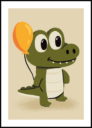 Cute Crocodile Plakat Plakat / 40x50cm