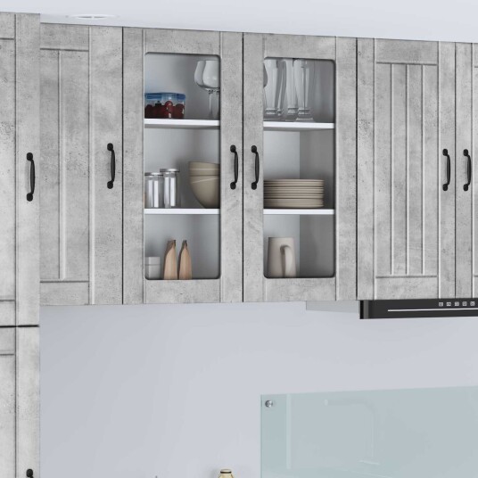  Kjøkkenskap Betonggrå 80 x 31 x 80 cm Konstruert tre