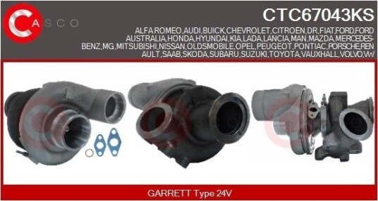 Turbolader CASCO CTC67043KS