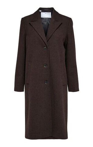 Selected Femme Alma Wool Coat Java 38 Selected Femme Alma Wool Coat Java 38