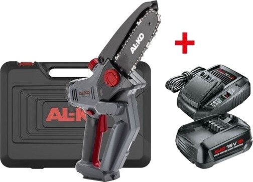 AL KO 18 V BOSCH HOME AND GARDEN COMPATIBLE batteridrevet mini kjedesag CSM 1815 inkl. 1 batteri og lader