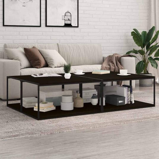 vidaXL Hylleplater 8 stk svart 80x50x1,5 cm konstruert tre