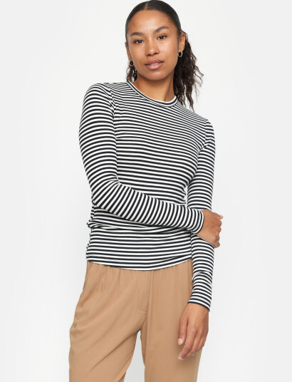 Soft Rebels Srfenja Stripe O-Neck Top - Black - XS Soft Rebels Srfenja Stripe O-Neck Top - Black - XS