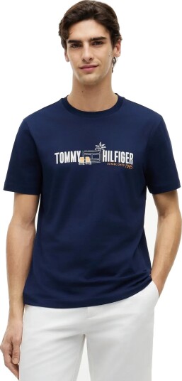 Tommy Hilfiger Summer Chest Graphic Regular Tee Navy XL Tommy Hilfiger Summer Chest Graphic Regular Tee Navy XL