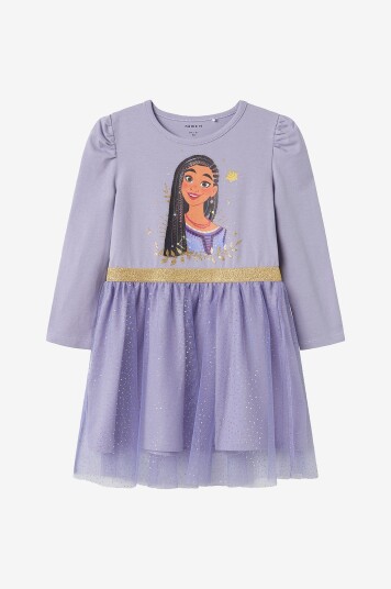 Name It Kjole nmfJurina Wish LS Tulle Dress Lilla
