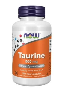 Now Taurine 500 mg 100 kapsler Now Taurine 500 mg 100 kapsler
