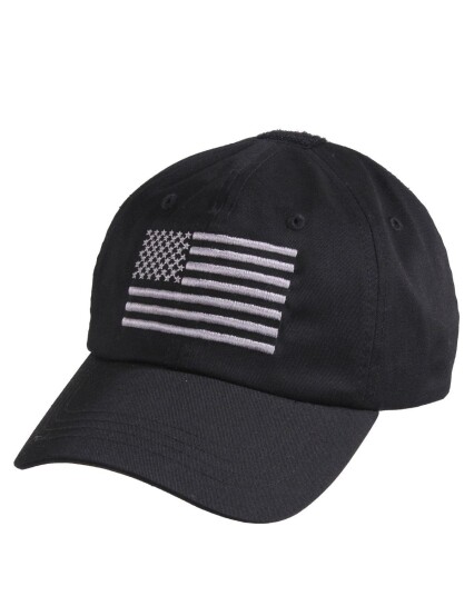 Rothco Tactical Operator Cap med amerikansk flagg Svart