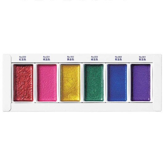 ZIG Kuretake Gansai Tambi 6-set Gem Colors