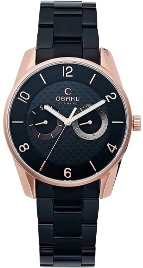 Obaku Herreklokke V171GMVBSB Flint Sort/Stål Ø41 mm