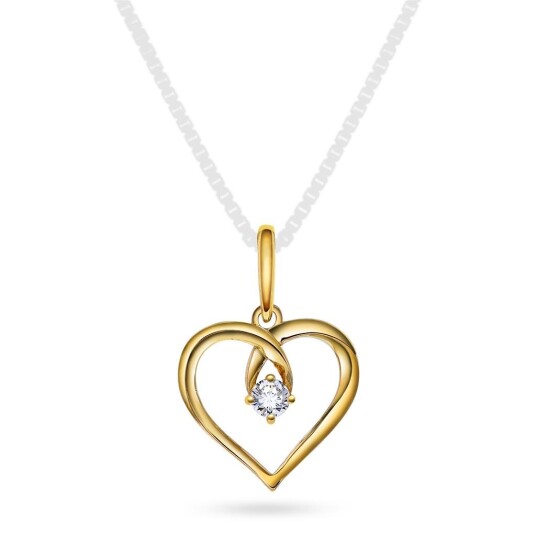 Pan Jewelry Anheng i 585 gult gull med zirkonia Pan Jewelry Anheng i 585 gult gull med zirkonia