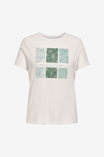 Only Carmakoma   T skjorte carCruz Life SS O neck Reg Tee Jrs   Hvit