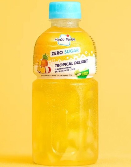 Mogu Mogu Nata De Coco Tropical Delight Sukkerfri Tropisk Juice med Kokosgelebiter 320 ml Thailand Mogu Mogu Nata De Coco Tropical Delight Sukkerfri Tropisk Juice med Kokosgelebiter 320 ml Thailand