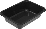 Bakke 1 Rum 2187 1G 765 Ml 187X137x45 Mm Cpet Sort,432 Stk/Krt