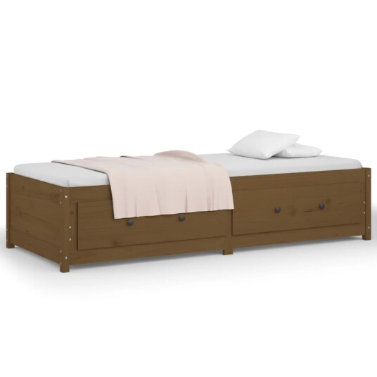 vidaXL Dagseng honningbrun 90x190 cm 3FT Single heltre furu