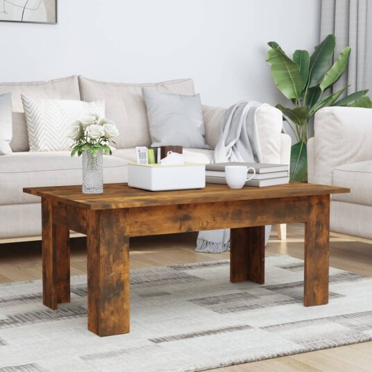 vidaXL Salongbord røkt eik 100x60x42 cm konstruert tre vidaXL Salongbord røkt eik 100x60x42 cm konstruert tre