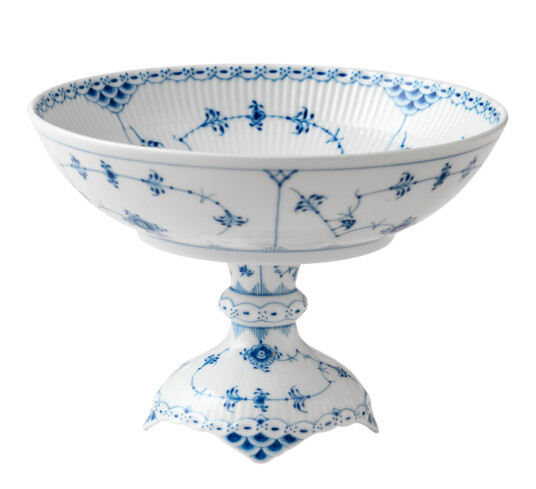 Royal Copenhagen Musselmalt Halvblonde fat på stett 14 cm
