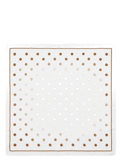 SUI AVA Polka Dot Scarf   White   ONE SIZE