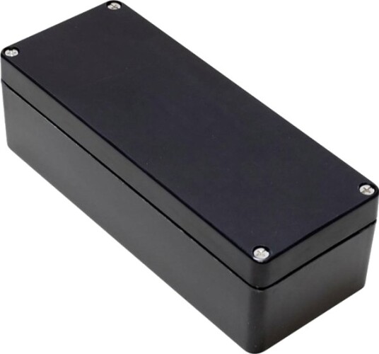 Hammond Electronics 1590ZGRP131BK 190 × 75 × 55 mm Polyester Svart Kabinett