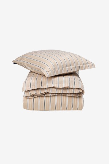Lexington Sengesett stripete bomullspoplin Beige Lexington Sengesett stripete bomullspoplin Beige