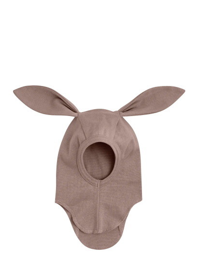 Huttelihut Balaclava Ears Cotton Rib   Beige   48\6 12M