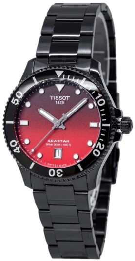 Tissot Herreklokke T120.410.33.421.00 Seastar 1000 Rød/Stål Ø40 mm