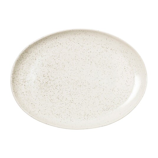 Broste Copenhagen Nordic Vanilla fat ovalt 35,5 cm Cream with grains Broste Copenhagen Nordic Vanilla fat ovalt 35,5 cm Cream with grains