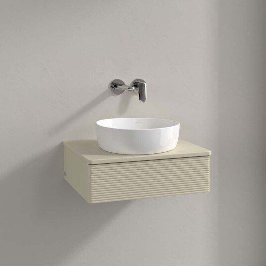 Villeroy & Boch Antao Servantskap med 1 skuff 60x50x19 cm m/lys Grå Matt Villeroy & Boch Antao Servantskap med 1 skuff 60x50x19 cm m/lys Grå Matt