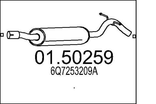 Midtre eksospotte MTS 01.50259