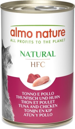 Almo Nature Hfc våtfôr Natural Våtfôr Tunfisk & Kylling 18x140 g