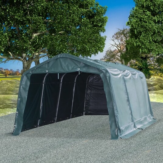 vidaXL Flyttbart kvegtelt PVC 550 g/m² 3,3x6,4 m mørkegrønn vidaXL Flyttbart kvegtelt PVC 550 g/m² 3,3x6,4 m mørkegrønn