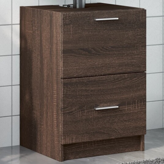  Servantskap brun eik 40x37x59 cm konstruert tre 8721102815294