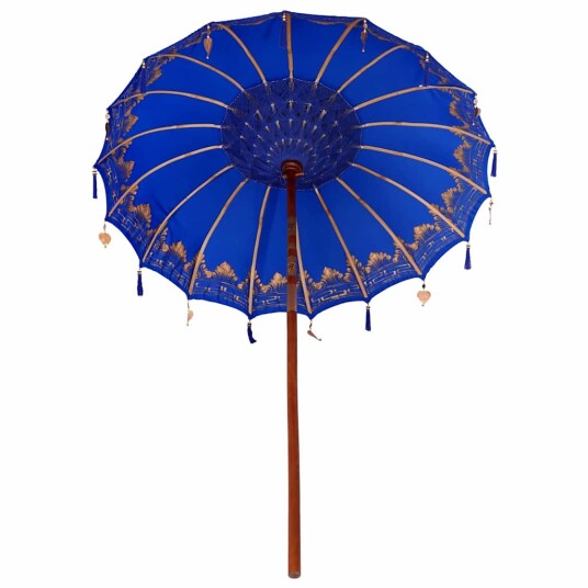  Parasoll Annet Blå x 250 cm Bomull og tre